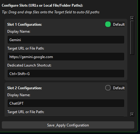 Default slot support preview image