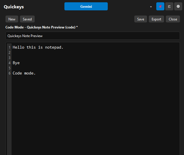 Built in notepad and code scratchpad workspace display interface